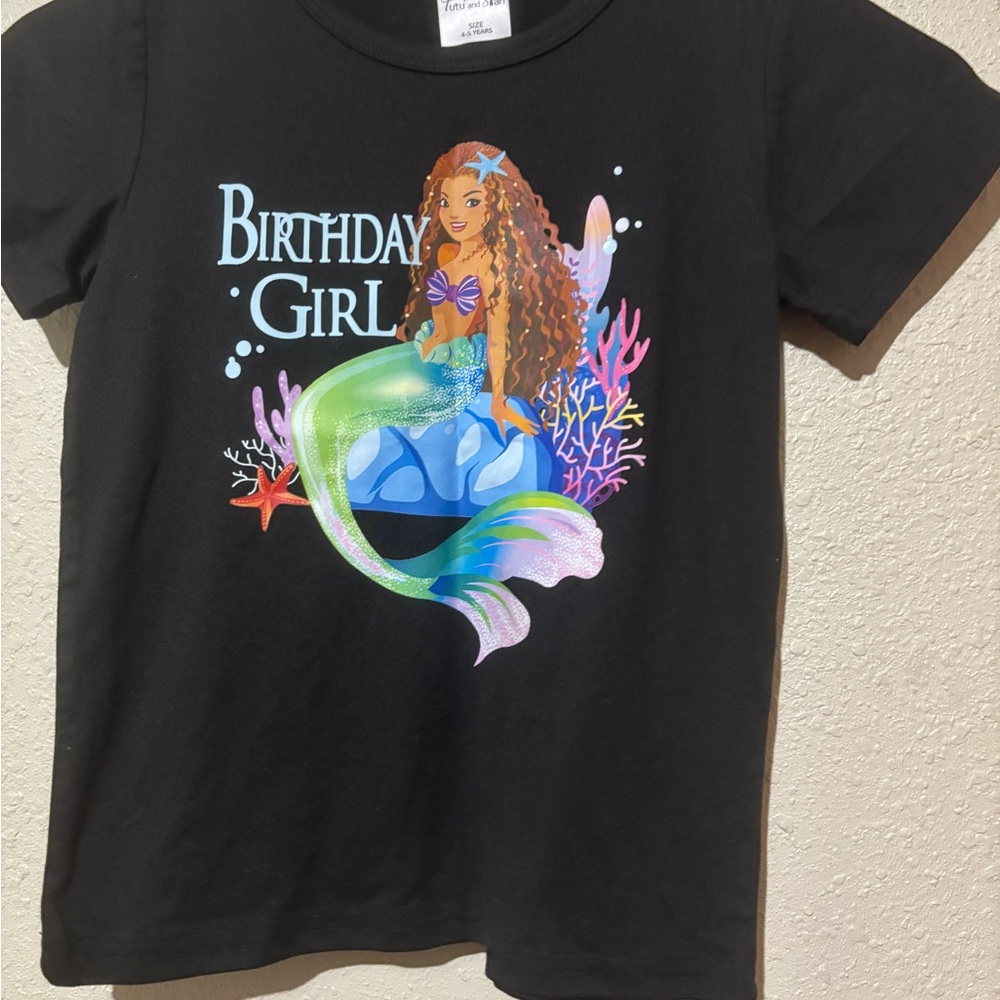Disney Black 'Birthday Girl' Mermaid T-Shirt